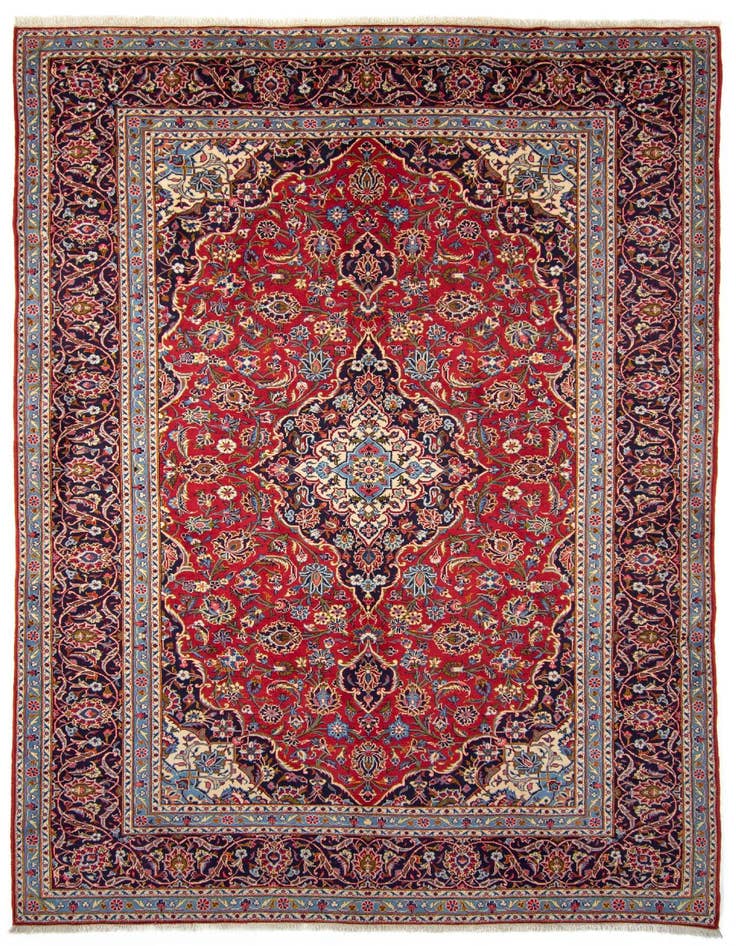 Detail image of 8' x 11' 6 Hand Knotted Kashan Persian Rug
