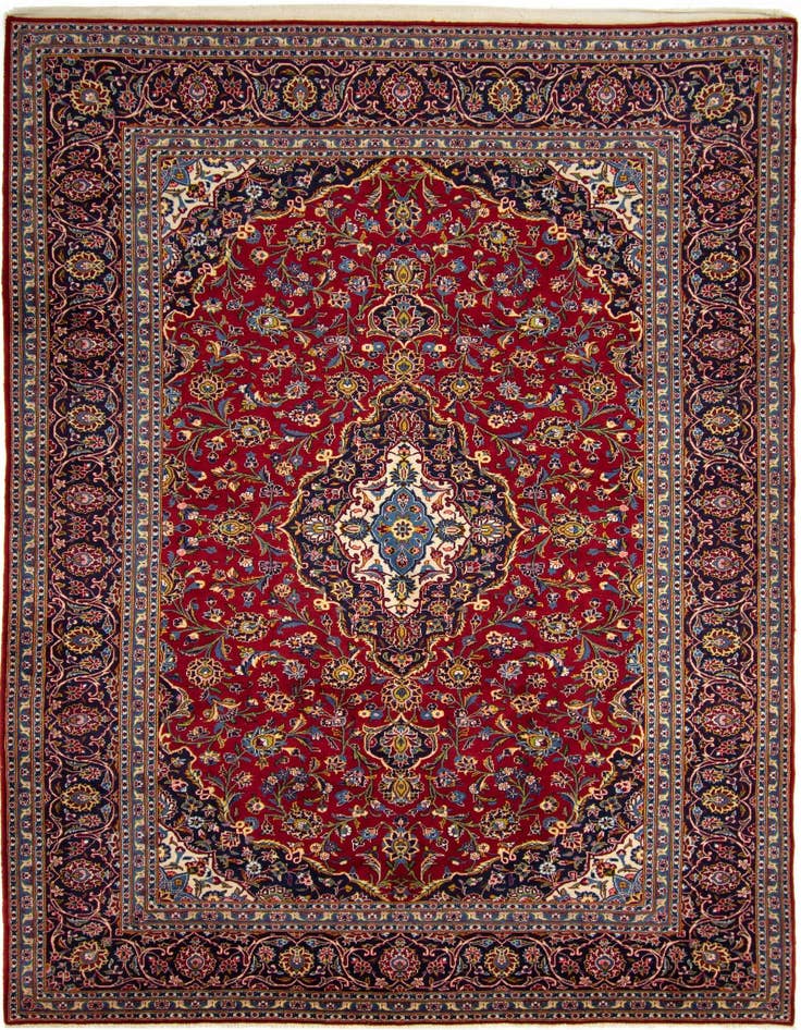 Detail image of 8' 2 x 11' 8 Kashan Wool Rug