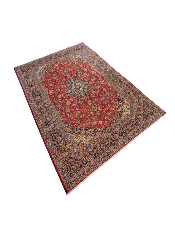 Detail image of 8' 1 x 11' 6 Kashan Wool Rug