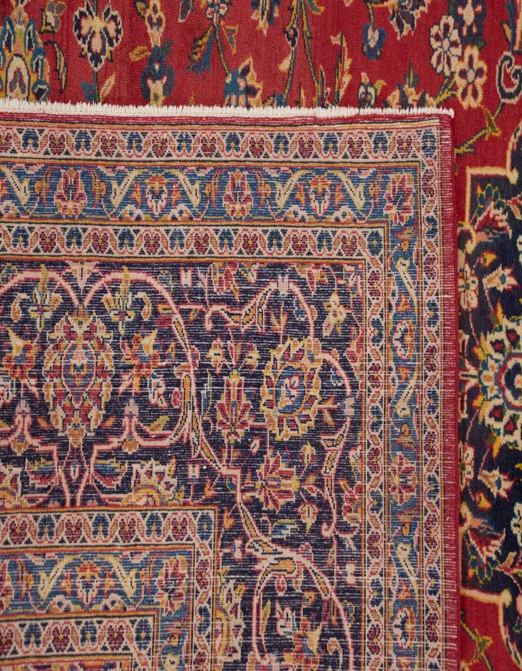 Detail image of 8' 1 x 11' 6 Kashan Wool Rug