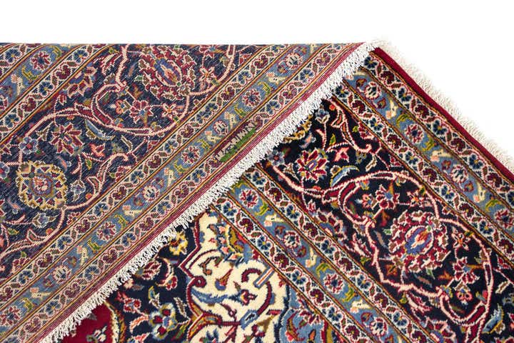 8' 1 x 11' 10 Hand Knotted Kashan Persian Wool Rug