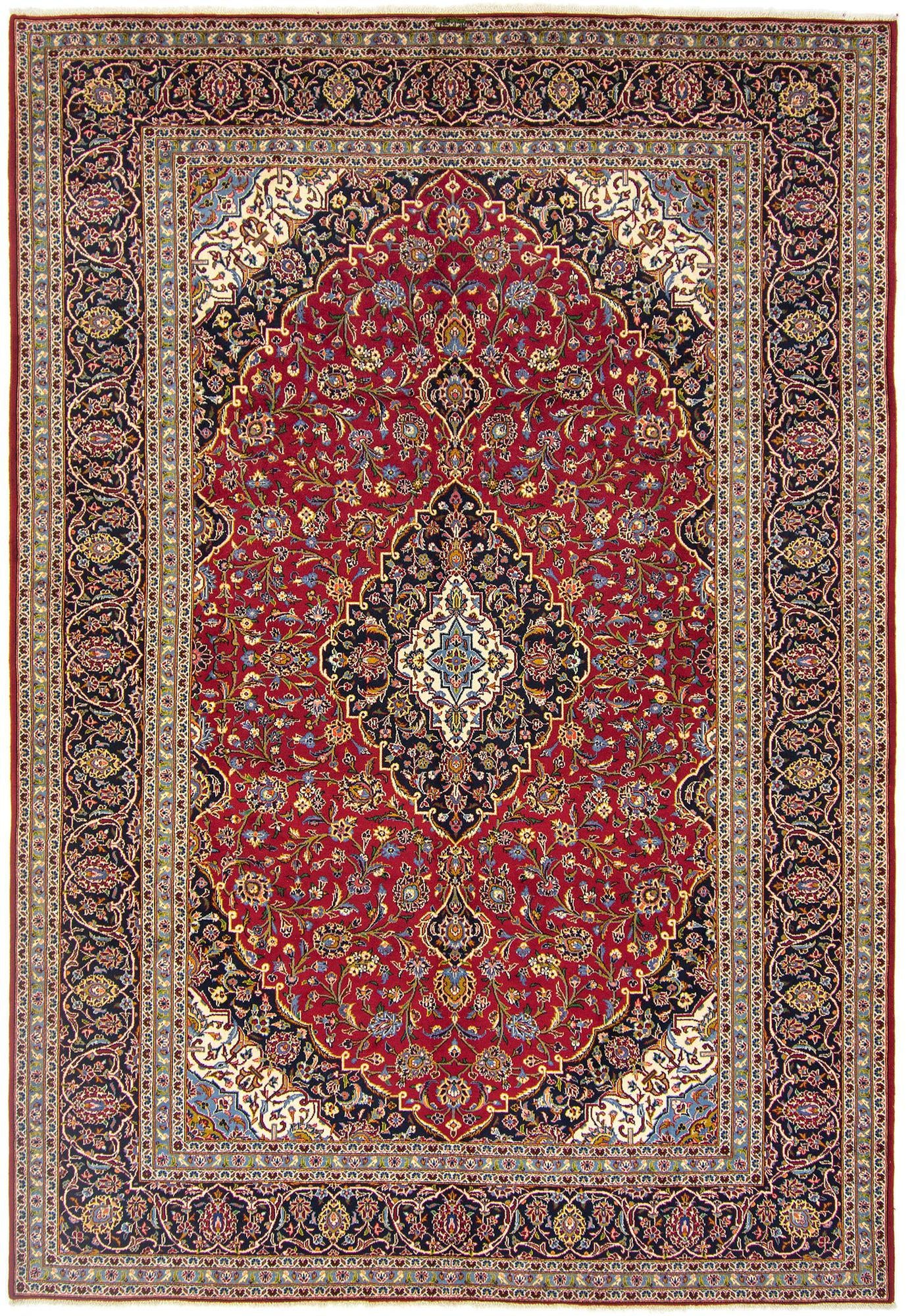 8' 1 x 11' 10 Hand Knotted Kashan Persian Wool Rug
