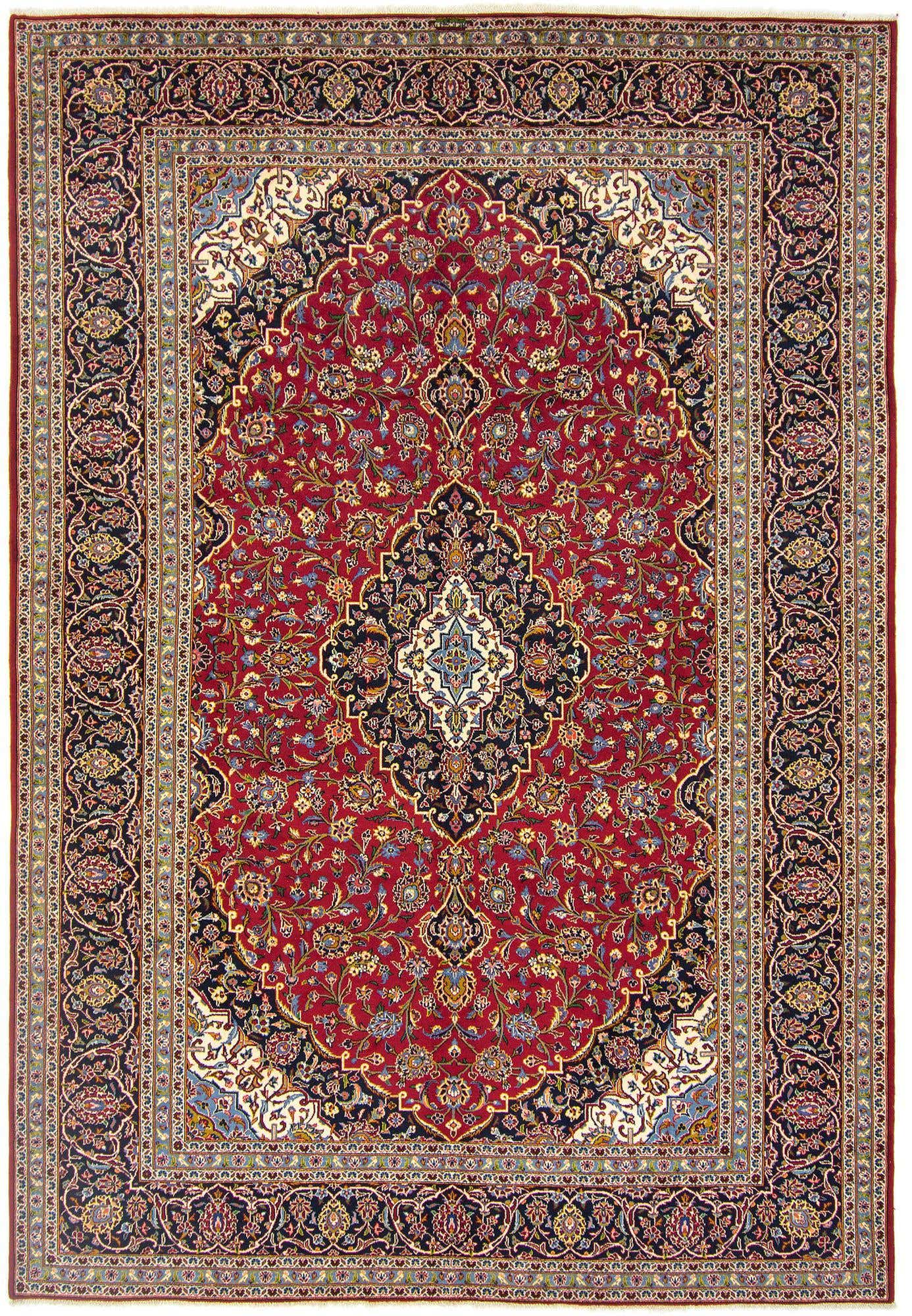 8' 1 x 11' 10 Hand Knotted Kashan Persian Wool Rug