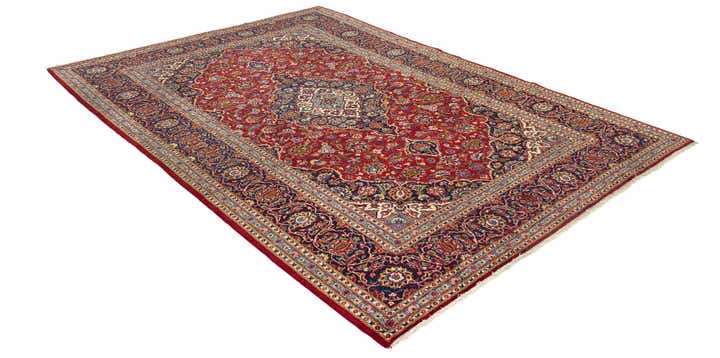 8' 1 x 11' 6 Hand Knotted Kashan Persian Rug