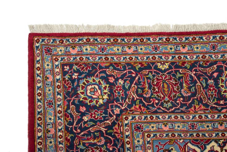 Detail image of 8' 1 x 11' 6 Hand Knotted Kashan Persian Rug