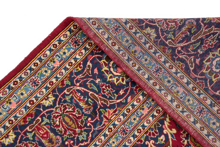 Detail image of 8' 1 x 11' 6 Hand Knotted Kashan Persian Rug