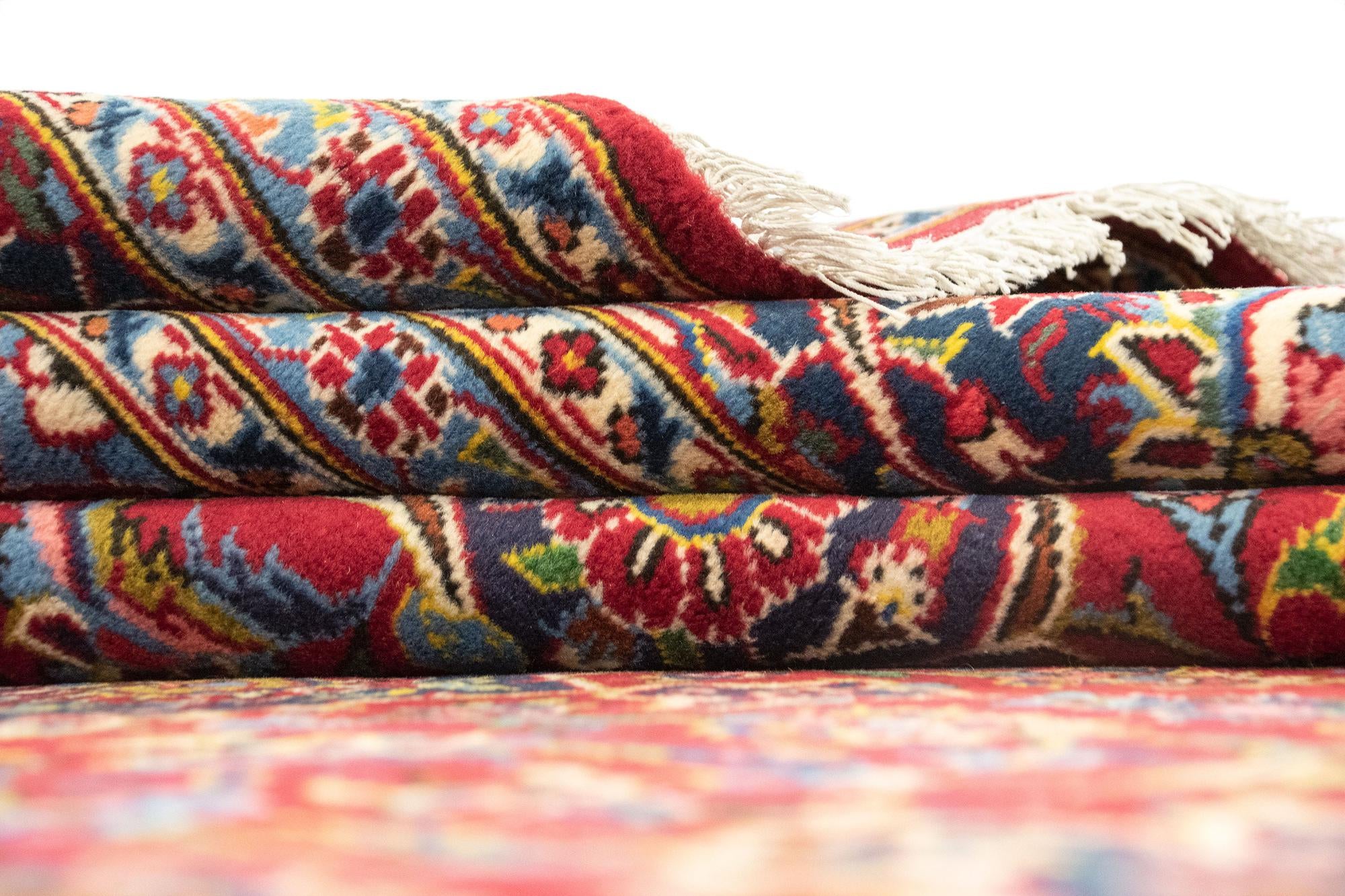 8' 1 x 11' 6 Hand Knotted Kashan Persian Rug