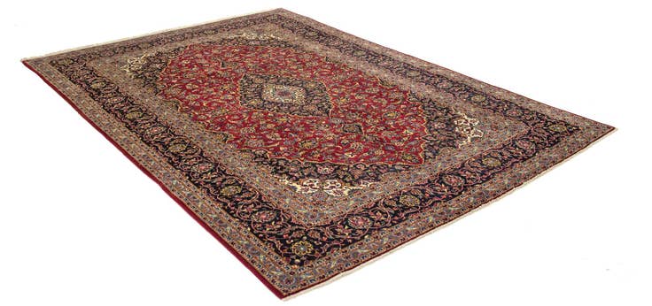 Detail image of 8' x 11' 4 Hand Knotted Kashan Persian Rug