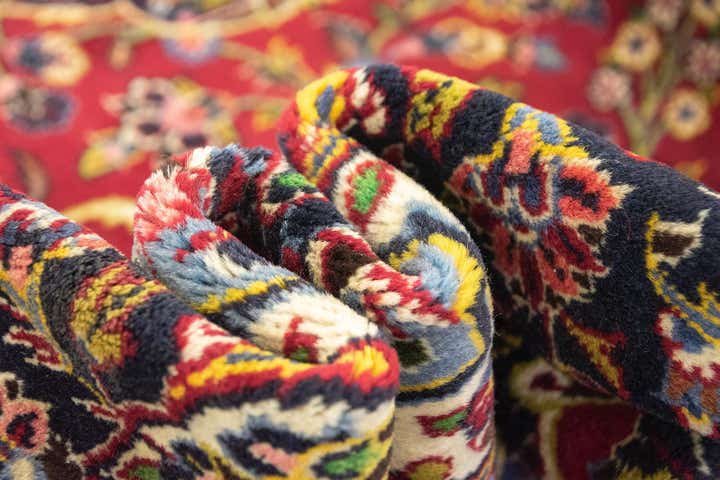 8' x 11' 4 Hand Knotted Kashan Persian Rug