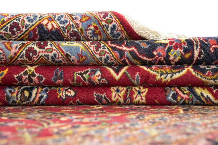8' x 11' 4 Hand Knotted Kashan Persian Rug