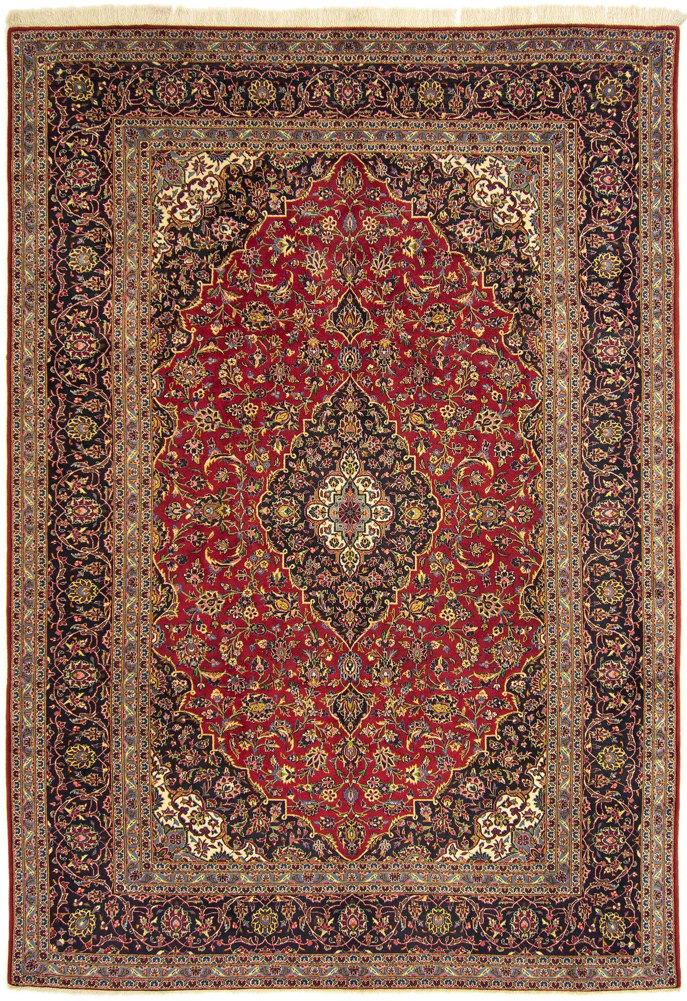 8' x 11' 4 Hand Knotted Kashan Persian Rug
