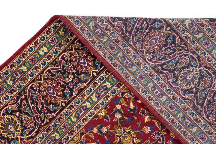 8' 2 x 11' 5 Hand Knotted Kashan Persian Wool Rug