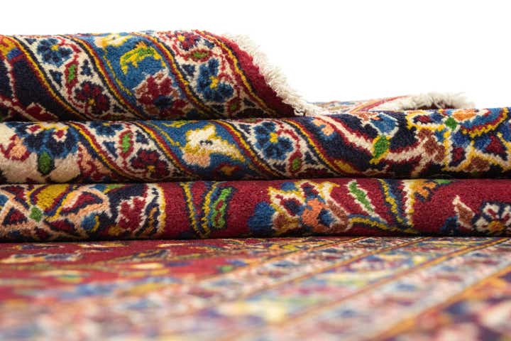 8' 2 x 11' 5 Hand Knotted Kashan Persian Wool Rug
