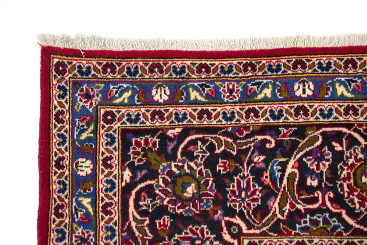Detail image of 9' 9 x 13' 5 Hand Knotted Kashan Persian Rug