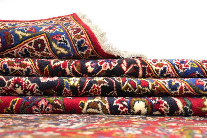 9' 9 x 13' 5 Hand Knotted Kashan Persian Rug