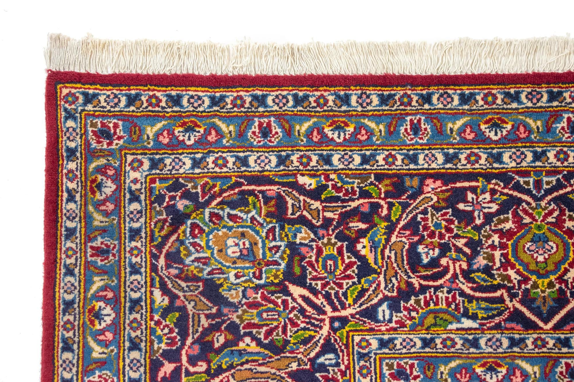10' x 13' 1 Hand Knotted Kashan Persian Wool Rug