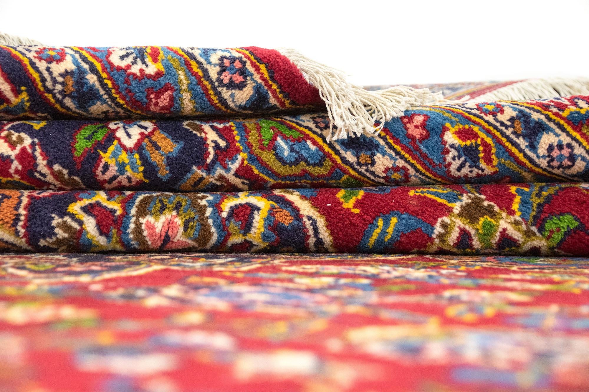10' x 13' 1 Hand Knotted Kashan Persian Wool Rug