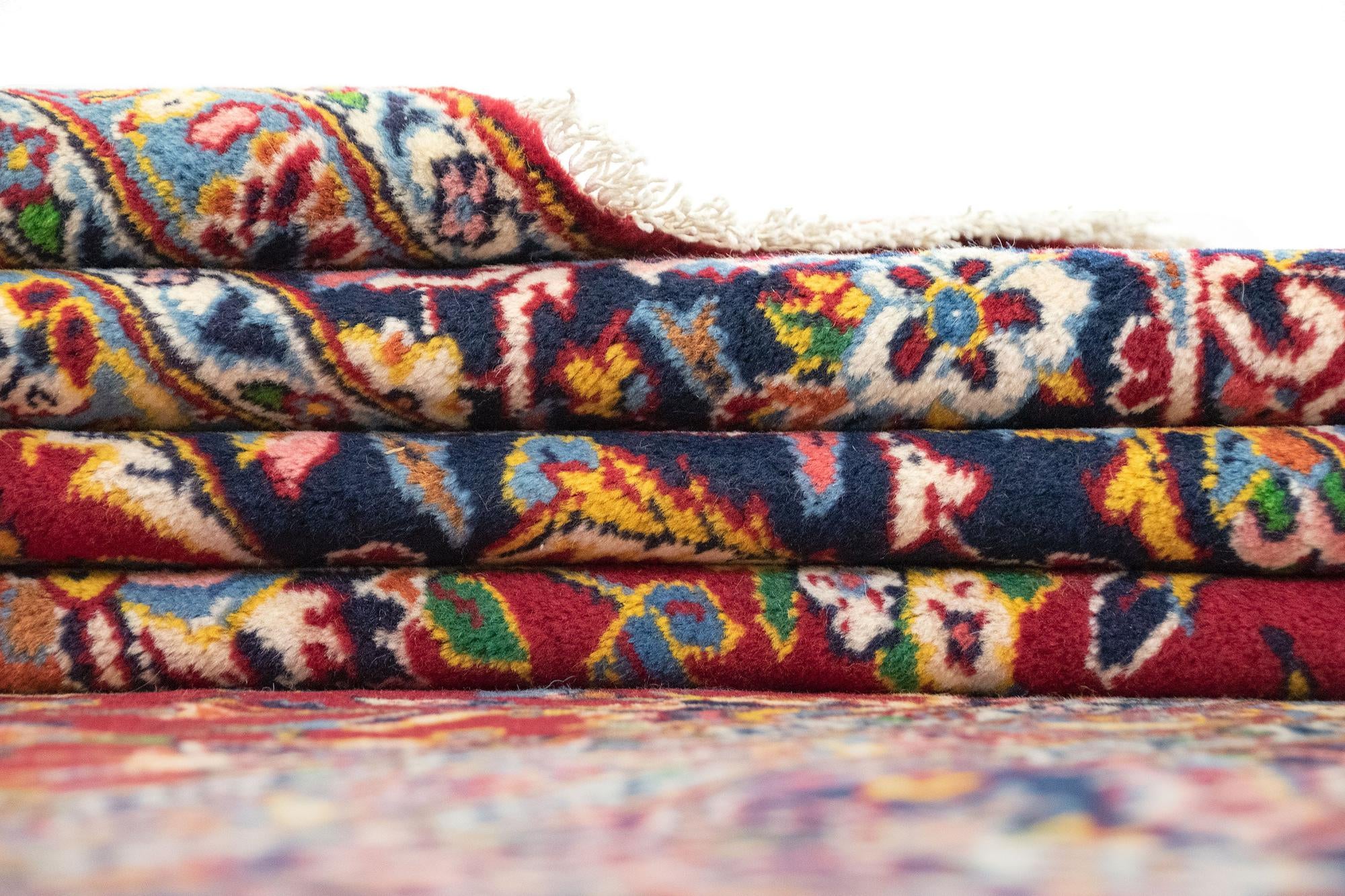 8' 10 x 12' 10 Hand Knotted Kashan Persian Rug