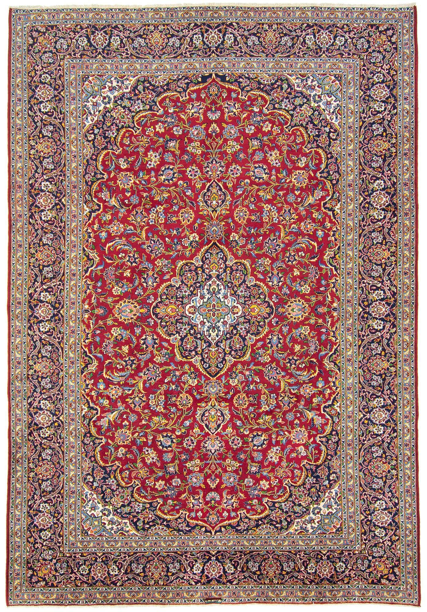 8' 10 x 12' 10 Hand Knotted Kashan Persian Rug