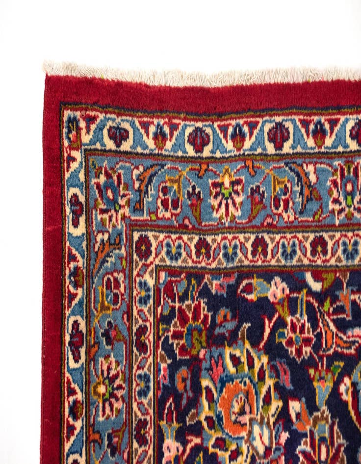 Detail image of 10' 6 x 13' 7 Hand Knotted Kashan Persian Rug