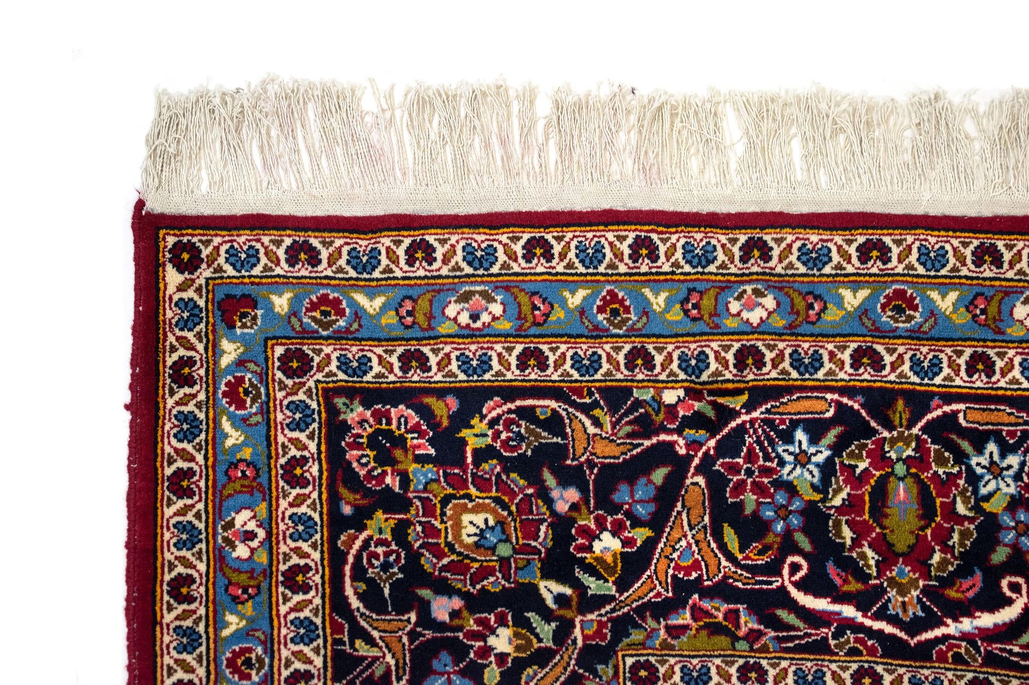 9' 5 x 13' 4 Hand Knotted Kashan Persian Wool Rug