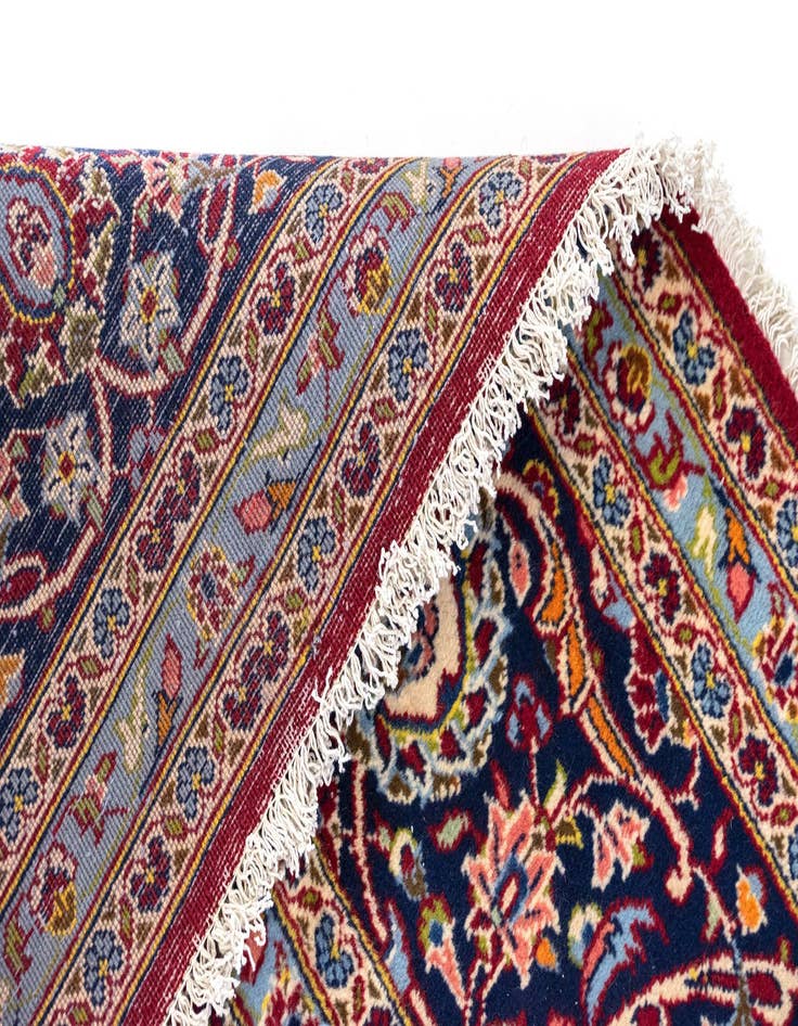 Detail image of 9' 11 x 13' 4 Hand Knotted Kashan Persian Wool Rug