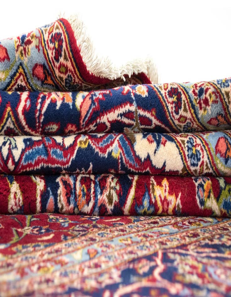 Detail image of 9' 11 x 13' 4 Hand Knotted Kashan Persian Wool Rug