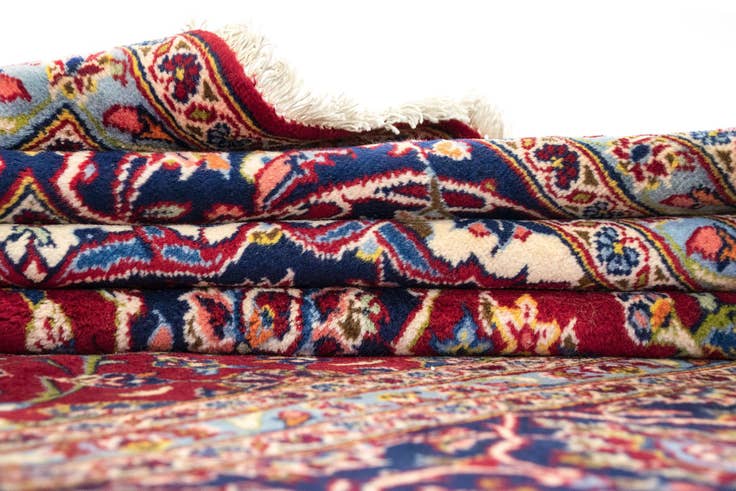 Detail image of 9' 11 x 13' 4 Hand Knotted Kashan Persian Wool Rug