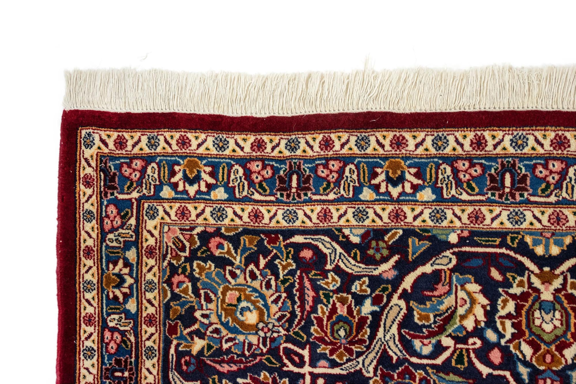 9' 8 x 13' 3 Hand Knotted Kashan Persian Wool Rug