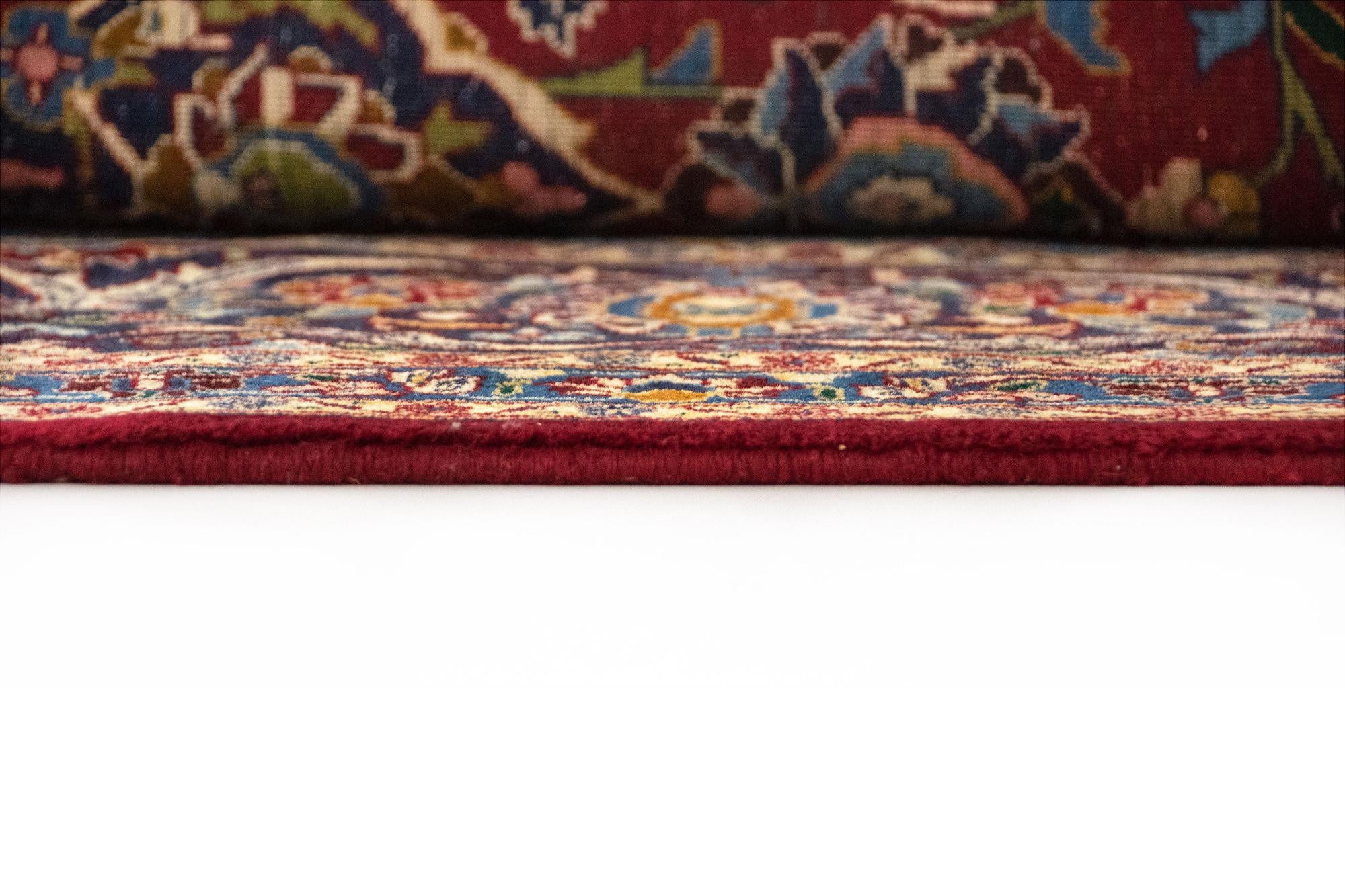 9' 8 x 13' 3 Hand Knotted Kashan Persian Wool Rug