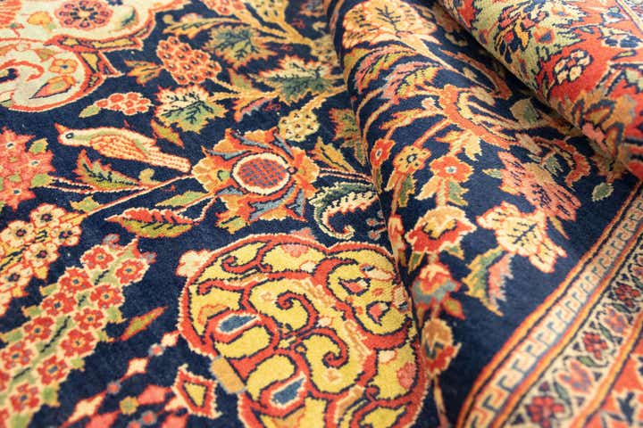 4' 4 x 6' 10 Hand Knotted Kashan Persian Rug