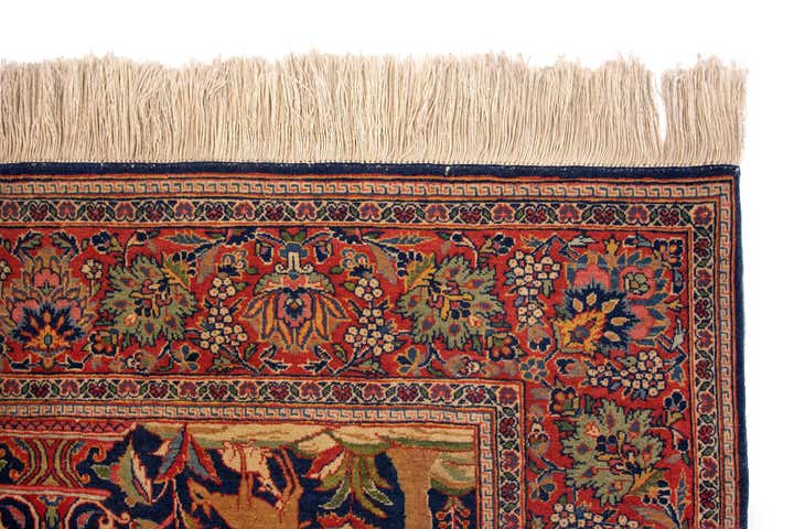 4' 4 x 6' 10 Hand Knotted Kashan Persian Rug