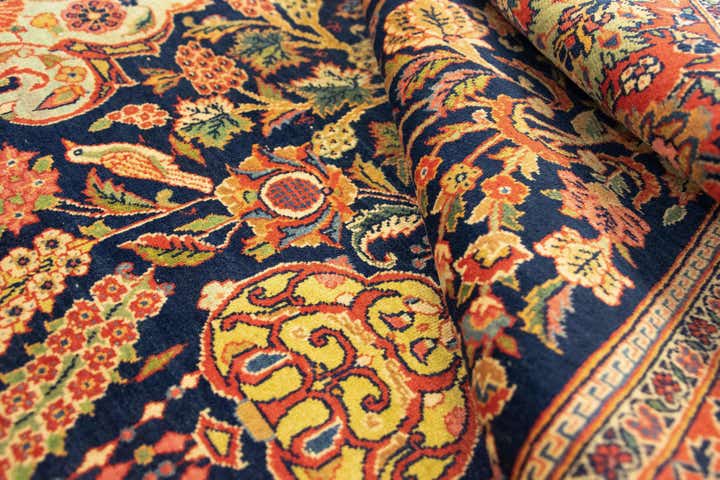 4' 4 x 6' 10 Hand Knotted Kashan Persian Rug