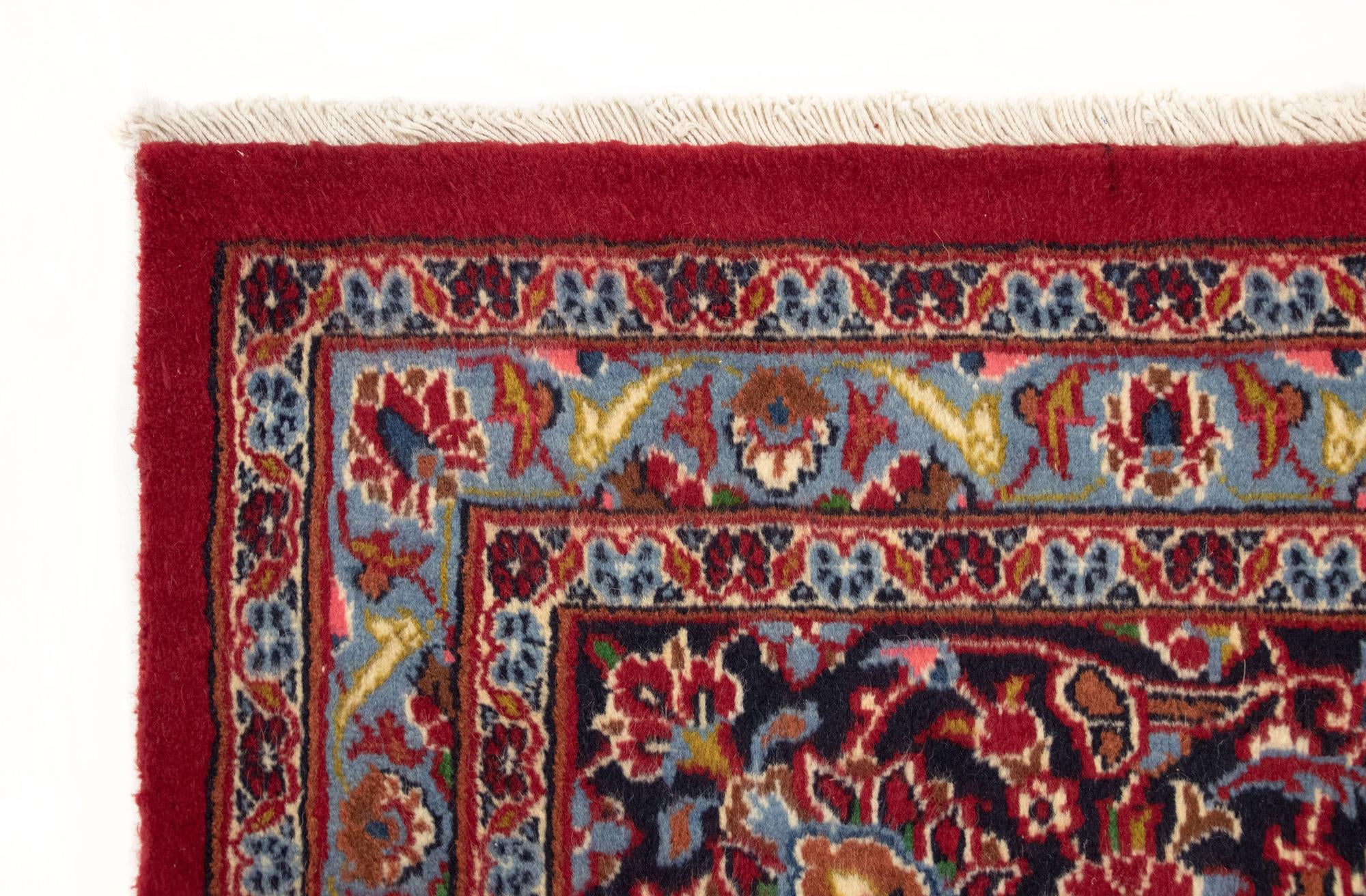 9' 10 x 12' 6 Hand Knotted Kashan Persian Wool Rug
