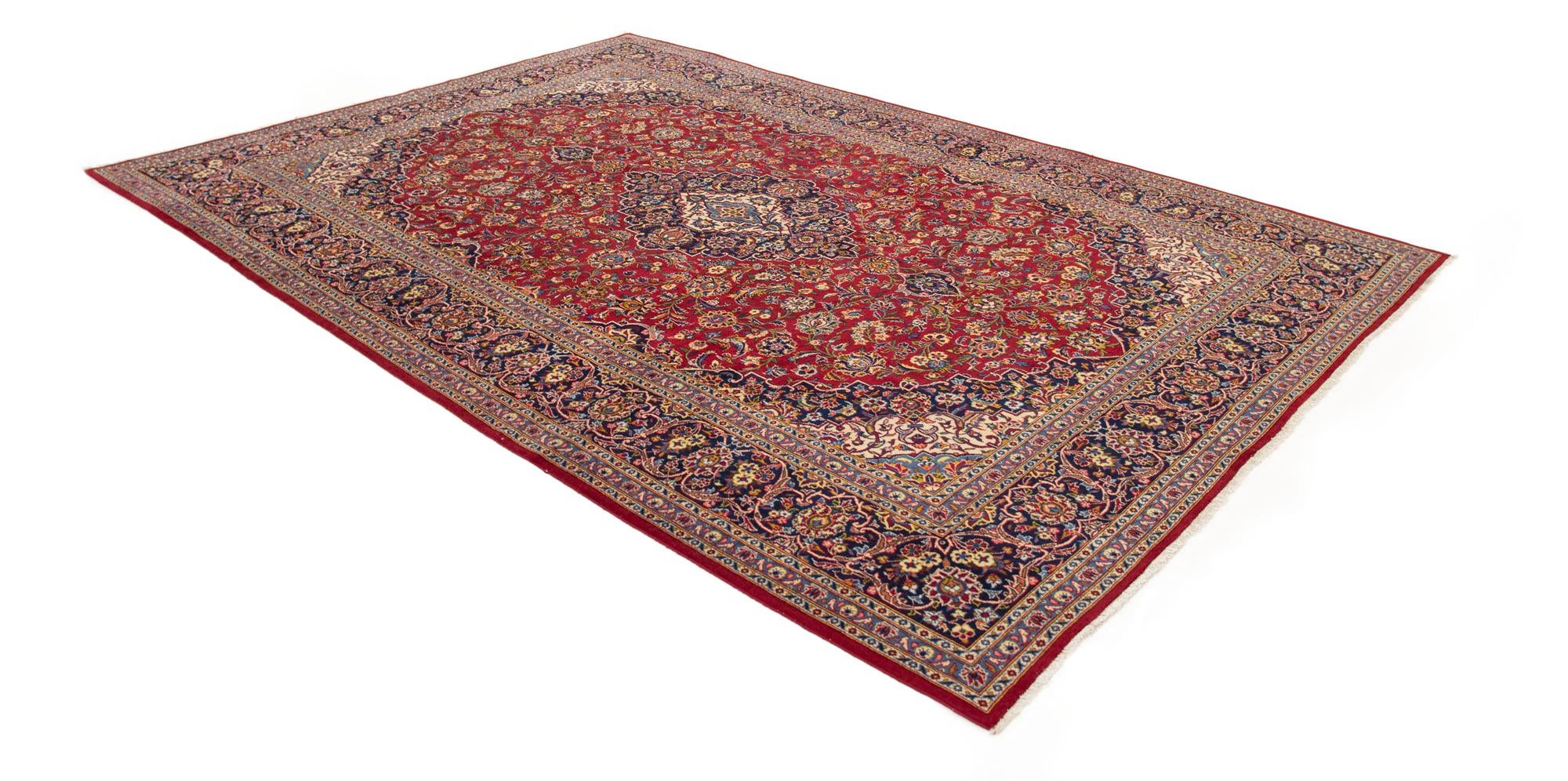 8' 11 x 12' 10 Hand Knotted Kashan Persian Rug