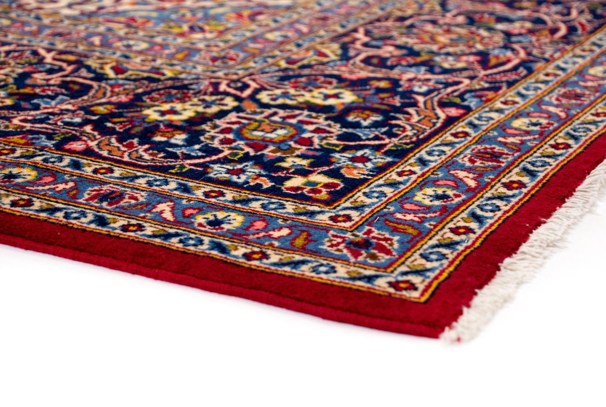 8' 11 x 12' 10 Hand Knotted Kashan Persian Rug