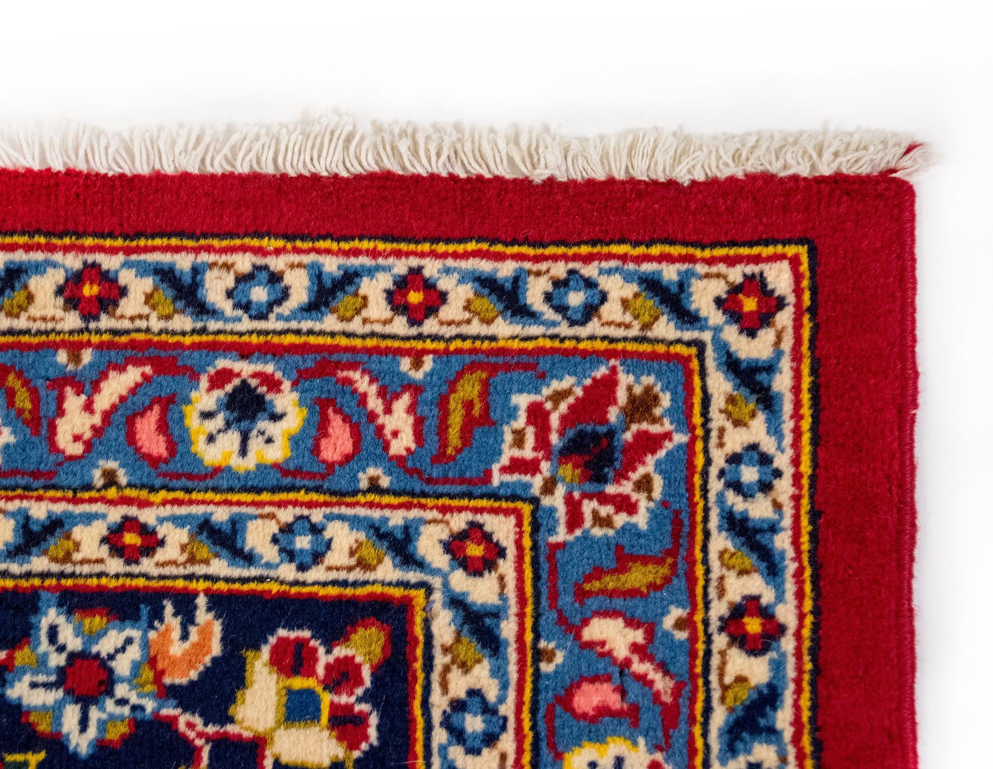 8' 11 x 12' 10 Hand Knotted Kashan Persian Rug