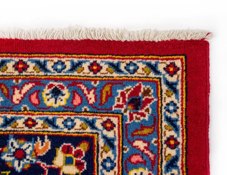 Detail image of 8' 11 x 12' 10 Hand Knotted Kashan Persian Rug