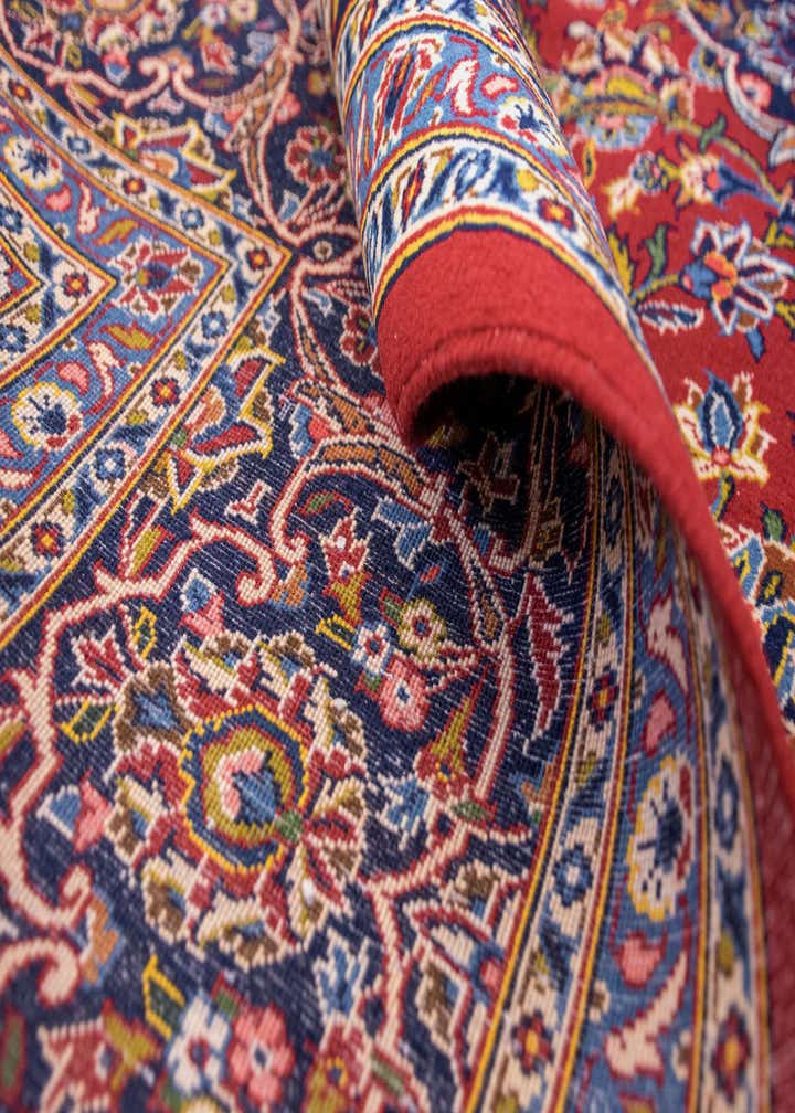 8' 11 x 12' 10 Hand Knotted Kashan Persian Rug