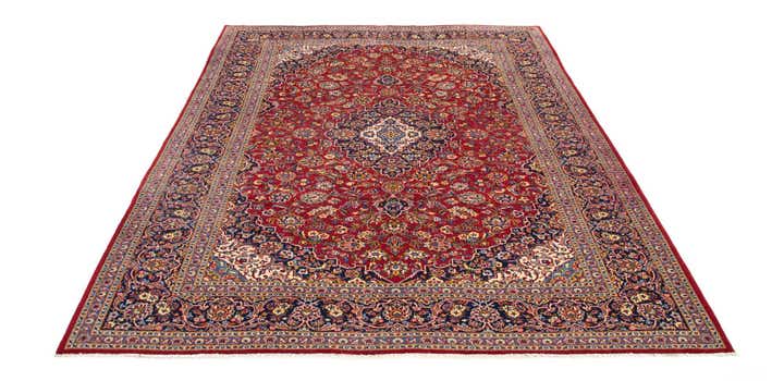 8' 11 x 12' 10 Hand Knotted Kashan Persian Rug