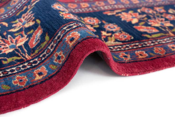 Detail image of 4' 5 x 6' 7 Hand Knotted Kashan Persian Rug