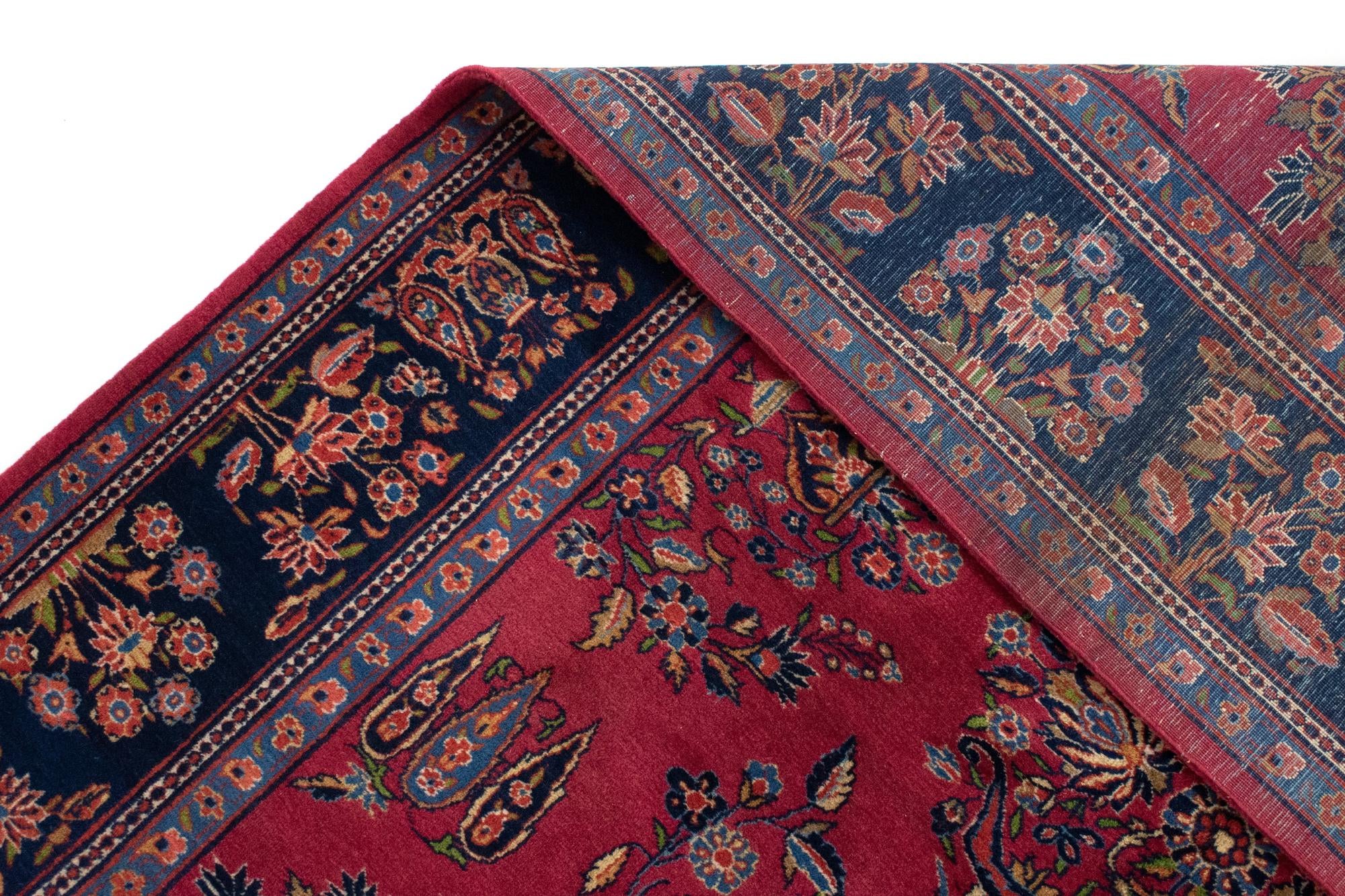 4' 5 x 6' 7 Hand Knotted Kashan Persian Rug