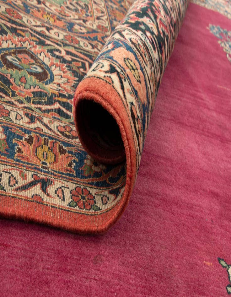 Detail image of 10' 6 x 14' 1  Hand Knotted Kashan Persian Rug