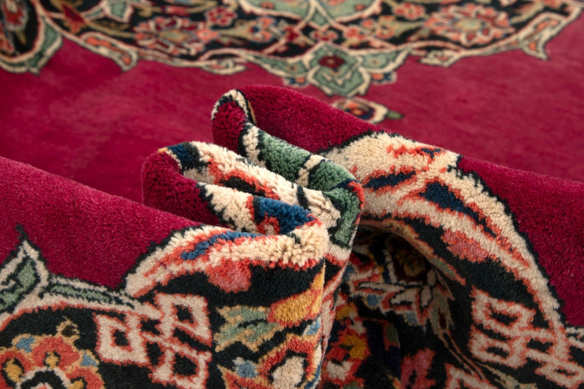 10' 6 x 14' 1 Hand Knotted Kashan Persian Rug
