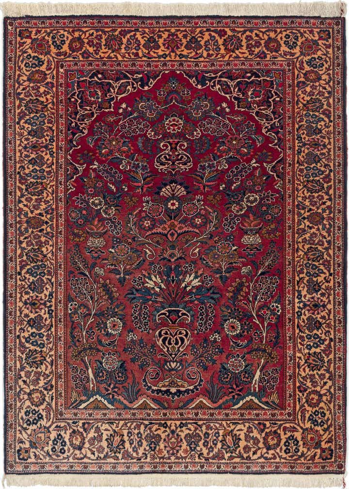 4' 6 x 6' 7 Kashan Wool Rug