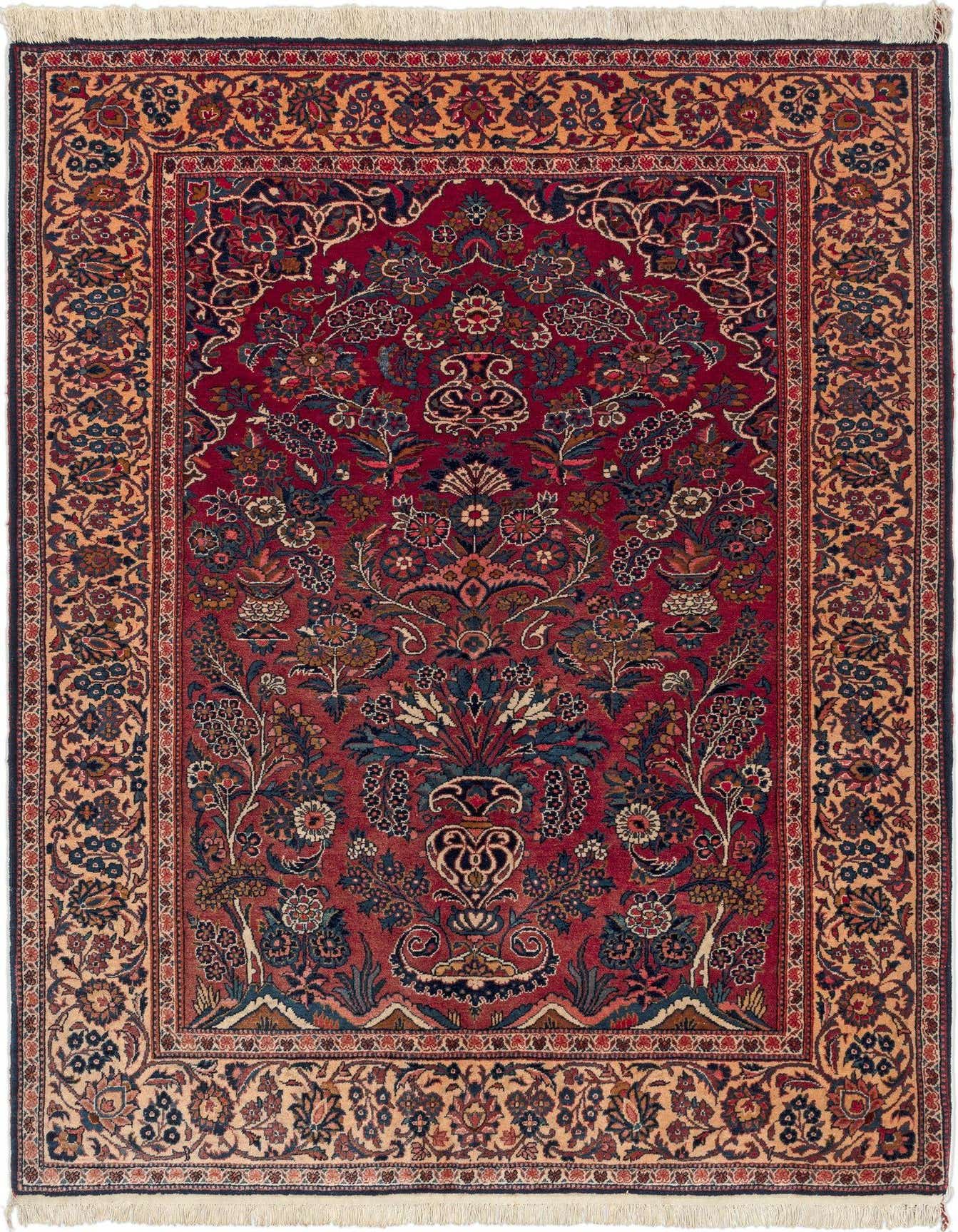4' 6 x 6' 7 Kashan Wool Rug