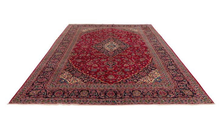 9' 10 x 13' 11 Kashan Wool Rug