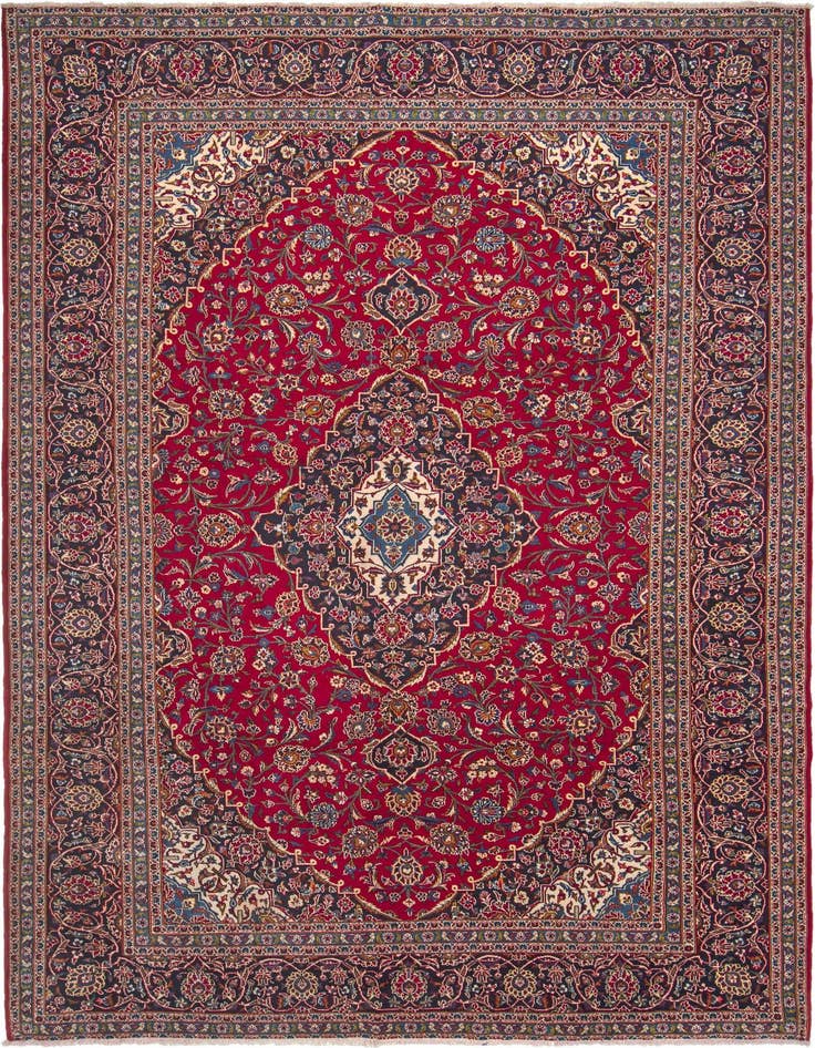 Detail image of 9' 10 x 13' 11 Kashan Wool Rug