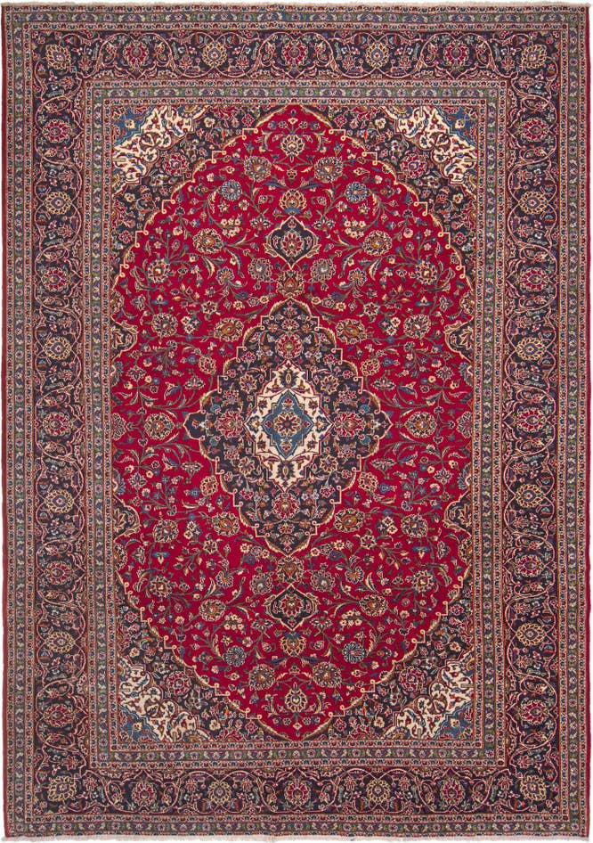 Detail image of 9' 10 x 13' 11 Kashan Wool Rug