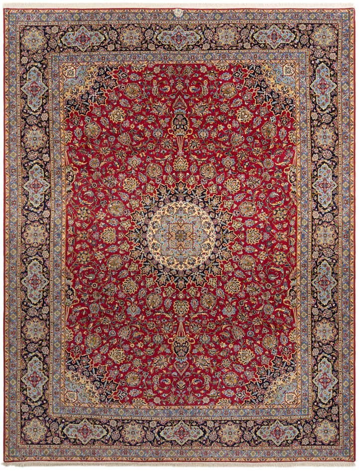 Vue détaillée : 300cm x 395cm Kashan Tapis